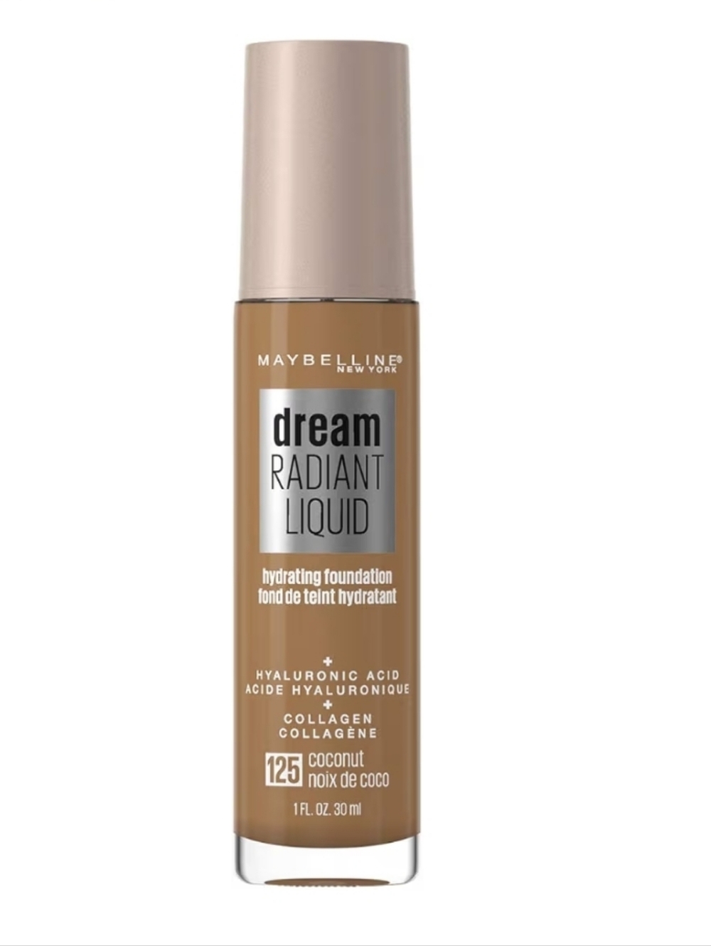 Maybelline Dream Radiant Liquid Hydrating Foundation - Coconut (125) Brown